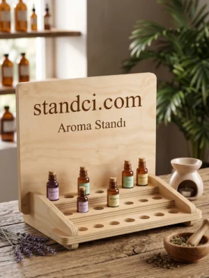 Kozmetik Standı Ahşap MDF Ürün Teşhir Standı