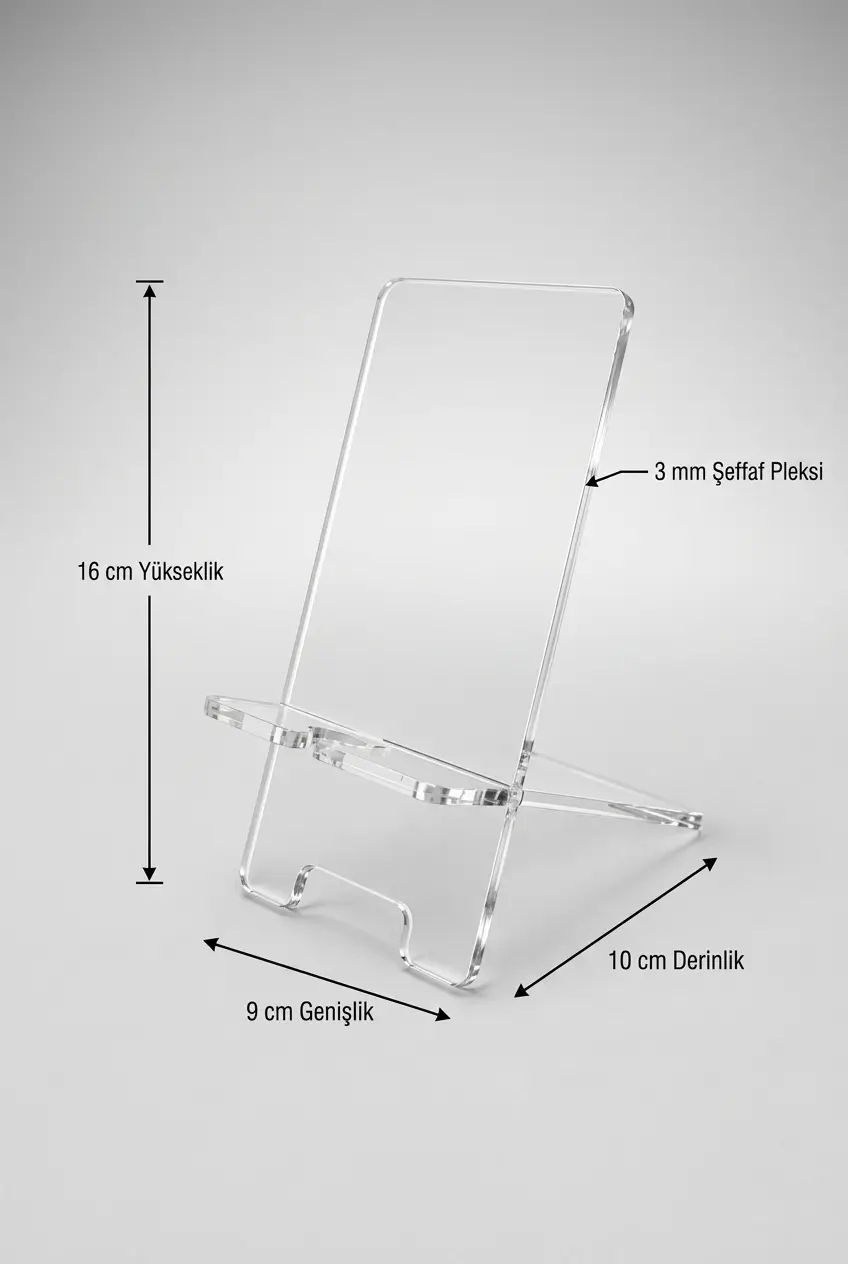 Şeffaf Pleksi Telefon Standı