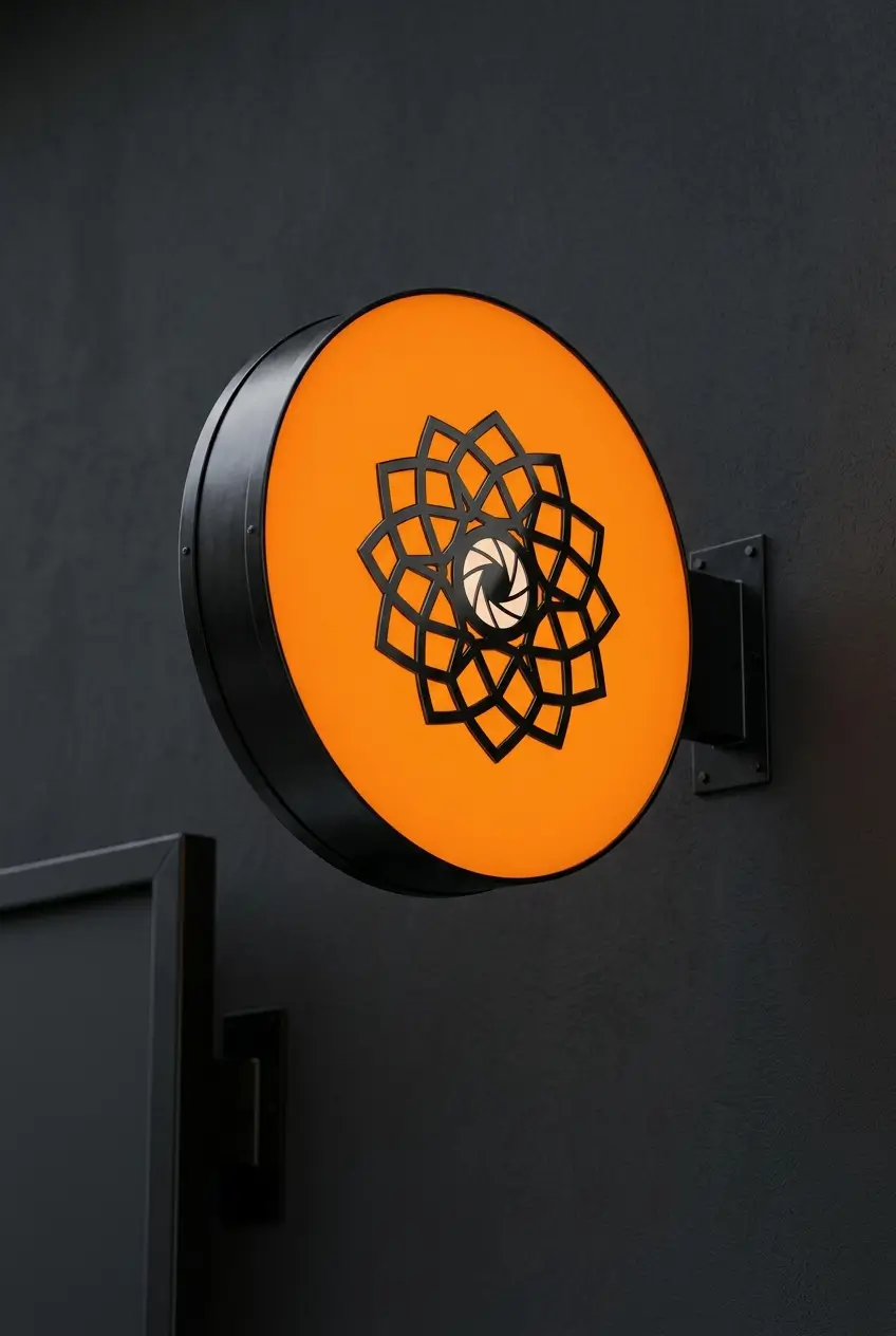 Yuvarlak Işıklı Fener Tabela Amber