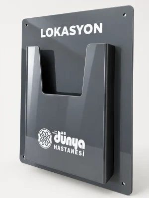 a4 duvar tipi pleksi broşürlük